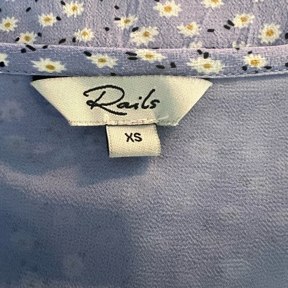 Rails Frida Dress in Sky Blue Daisies High Low Hem - Picture 6 of 9